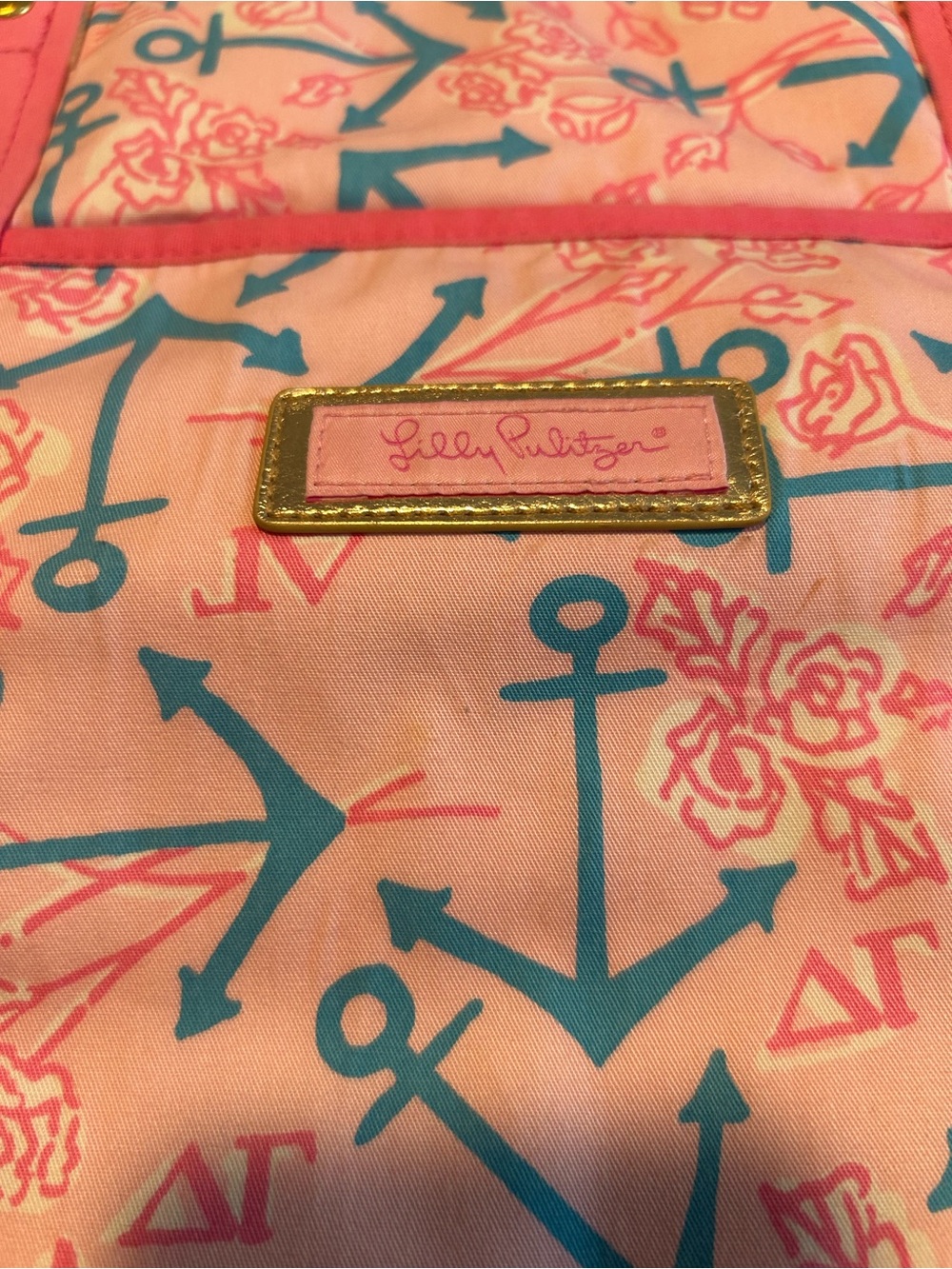Lilly Pulitzer Pink Anchor Print Tote Bag - Picture 5 of 8